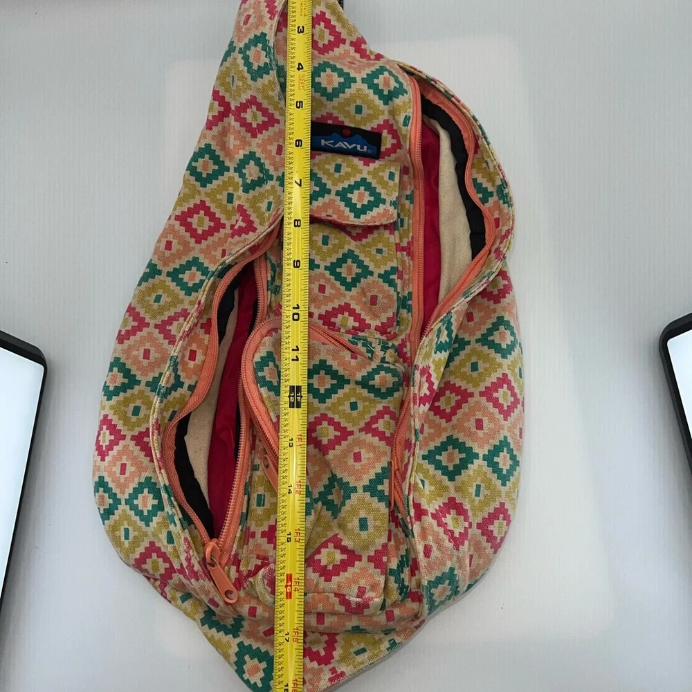 Kavu Original Rope Sling Bag Crossbody Backpack Aztec Southwestern Tribal Purse